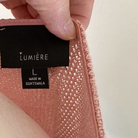 Lumiere Lightweight Cropped Sweater Size large (M8) - Picture 4 of 7